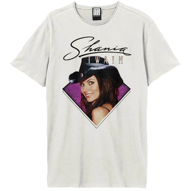 Image of Amplified Amplified Men Face Shania Twain T-Shirt in White Size: X-Small White XS Male 5063693953973