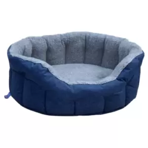 Image of P&L Premium Bolster Dog Bed Navy Medium