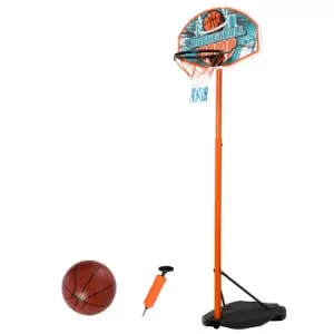 Image of Jouet Kids 8-15 Yrs Height Adjustable Aluminium Basketball Hoop Stand with Ball & Fillable Base - Multi