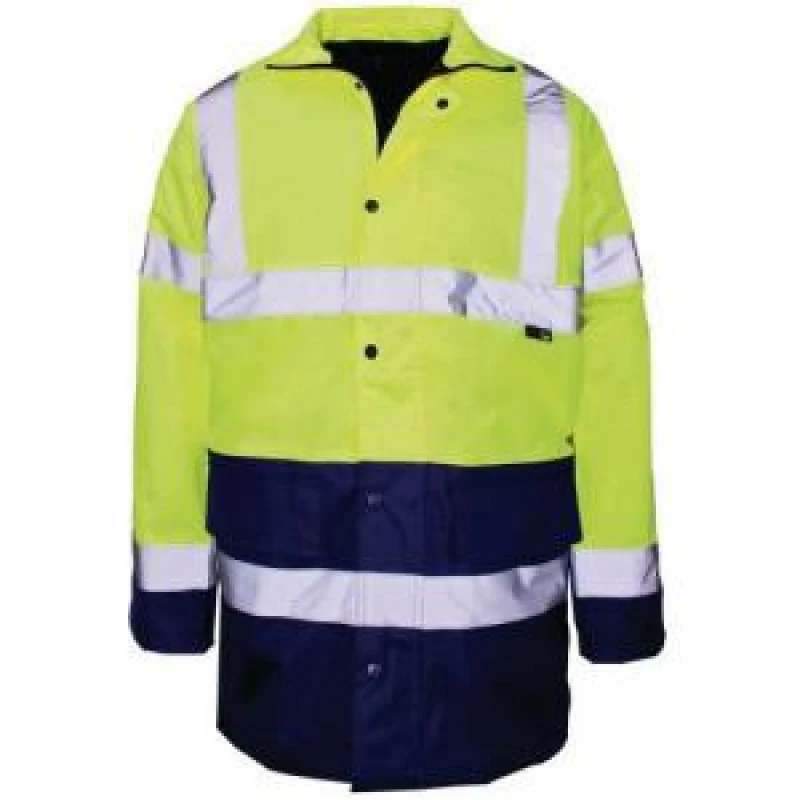 Image of ESE Direct Hi-Vis Parka Jacket - Yellow & Blue - Size Extra Large 404701 Hi Vis Clothing