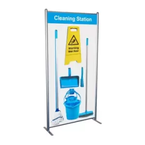 Image of Shadowboard in Multi Purpose Frame - Cleaning Station Style B (Blue)