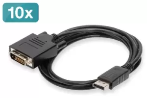 Image of Digitus DisplayPort - DVI Adapter Cable, Pack of 10 pcs