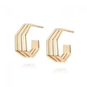 Image of Jameela Huggie Hoop 18ct Gold Plate Earrings HUG15_GP