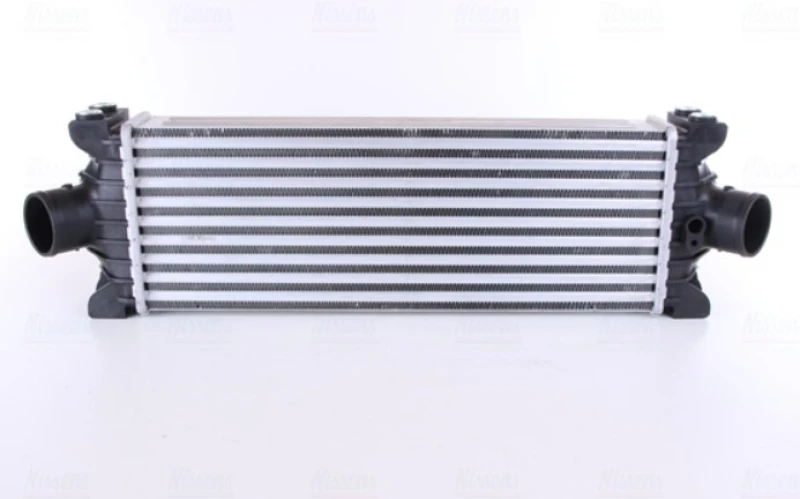 Image of NISSENS 96486 Intercooler ** FIRST FIT ** without quick coupling, Right connector, angled Intercooler,charger (468)