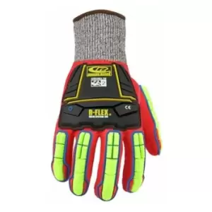 Image of R068 SIZE 10,0 Mechanical Protection Gloves - Black/Grey/Red - Ansell