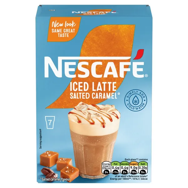 Image of Nescafe Gold Iced Salted Caramel Coffee 7 Sachets