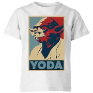 Image of Star Wars Yoda Poster Kids T-Shirt - White - 3-4 Years
