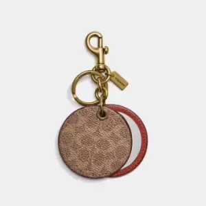 Image of Coach Womens Mirror Bag Charm - Tan Rust