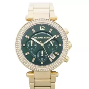 Image of Parker Chronograph Quartz Green Dial Ladies Watch