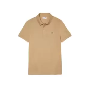 Image of Lacoste Short Sleeve Logo Polo Shirt - Beige