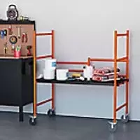 Image of Homcom Ladder with Locking Wheels