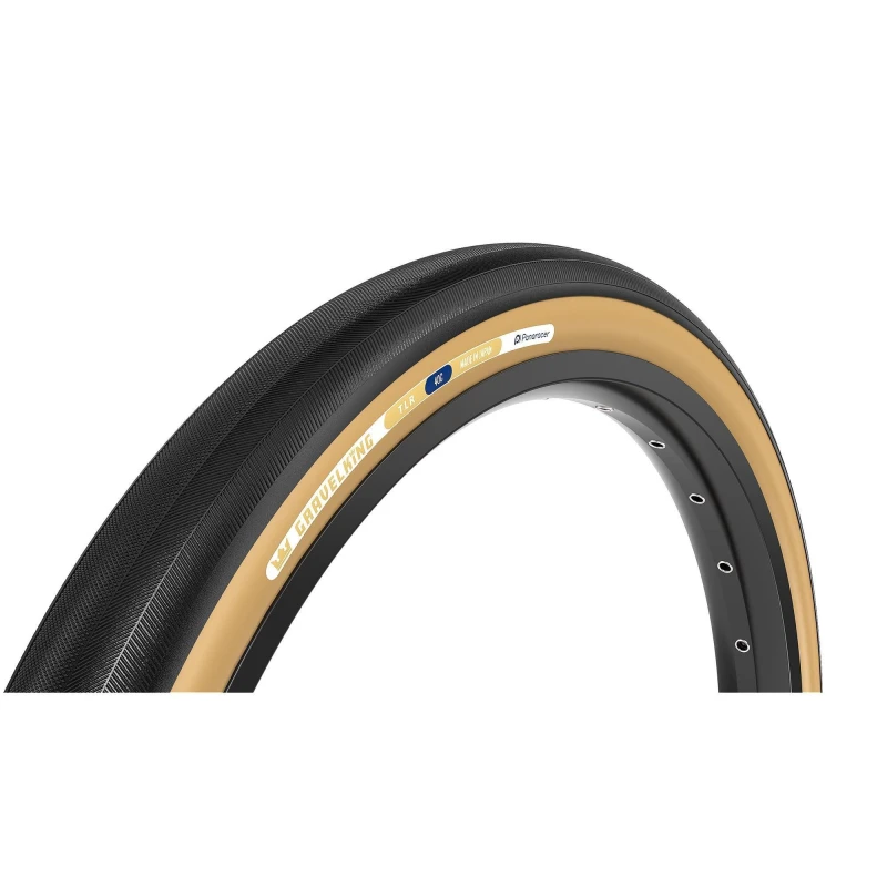 Image of Panaracer TLR GravelKing Slick TLR Gravel Tyre Black/Brown unisex 650Bx42