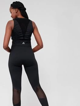 Image of adidas Aeroknit Crop Top - Black Size M Women