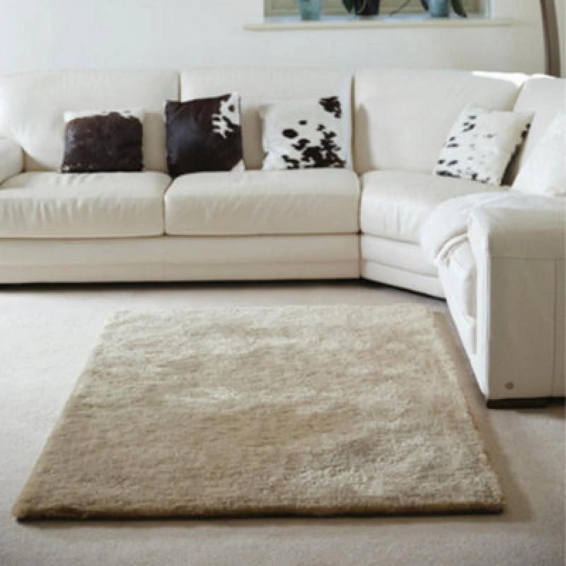 Image of The Very Collection Glamour Shaggy Rug Champagne LK537 Unisex 120x170cm,160x230cm,80x150cm