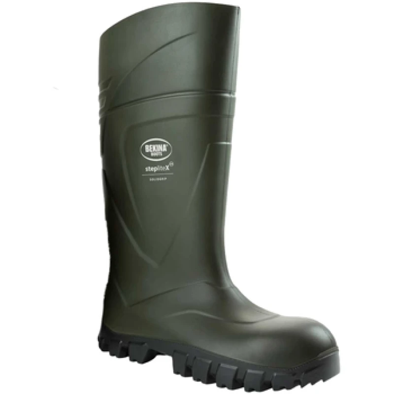 Image of Bekina Womens StepliteX Solidgrip O4 Wellington Boots in Green Size: 4 Green Female 4