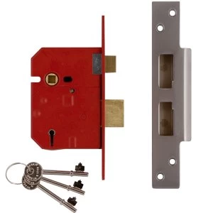 Image of Union 2234E 5 Lever BS Mortice Sashlock Plated Brass Finish 79.5mm 3 in Visi