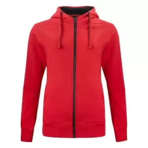 Image of Clique Womens/Ladies Classic Full Zip Hoodie (S) (Red)