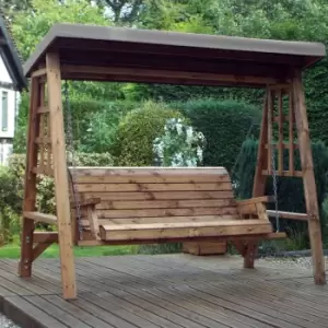 Image of Charles Taylor Dorset Three Seat Swing with Grey Canopy