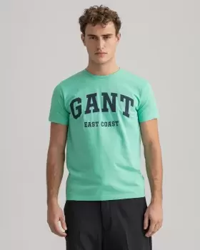 Image of GANT Men Logo T-Shirt (S) Green