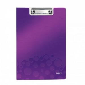 Image of Leitz WOW Clipfolder with Cover A4 - Metallic Purple - Outer carton of