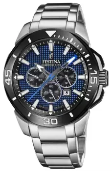 Image of Festina F20641/2 Chrono Bike 2022 Blue Dial / Stainless Watch