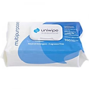 Image of uniwipe Wipes Multipurpose 25cm 100 Sheets
