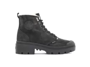 Image of Palladium Boots Womens PALLABASE NUBUCK ZIP WL BLACK