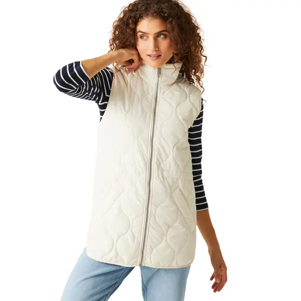 Image of Regatta Womens Courcelle Longline Paddeed Bodywarmer 12 - Bust 36' (92cm) Light Vanilla RWB130-045-12