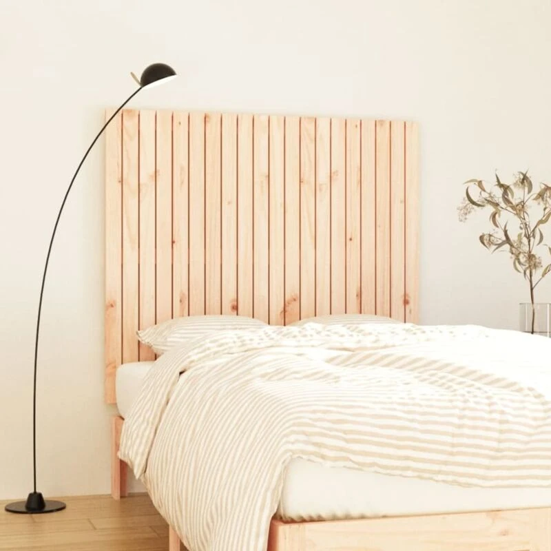Image of Vidaxl Wall Headboard 127.5X3X110 Cm Solid Wood Pine, Brown 824938