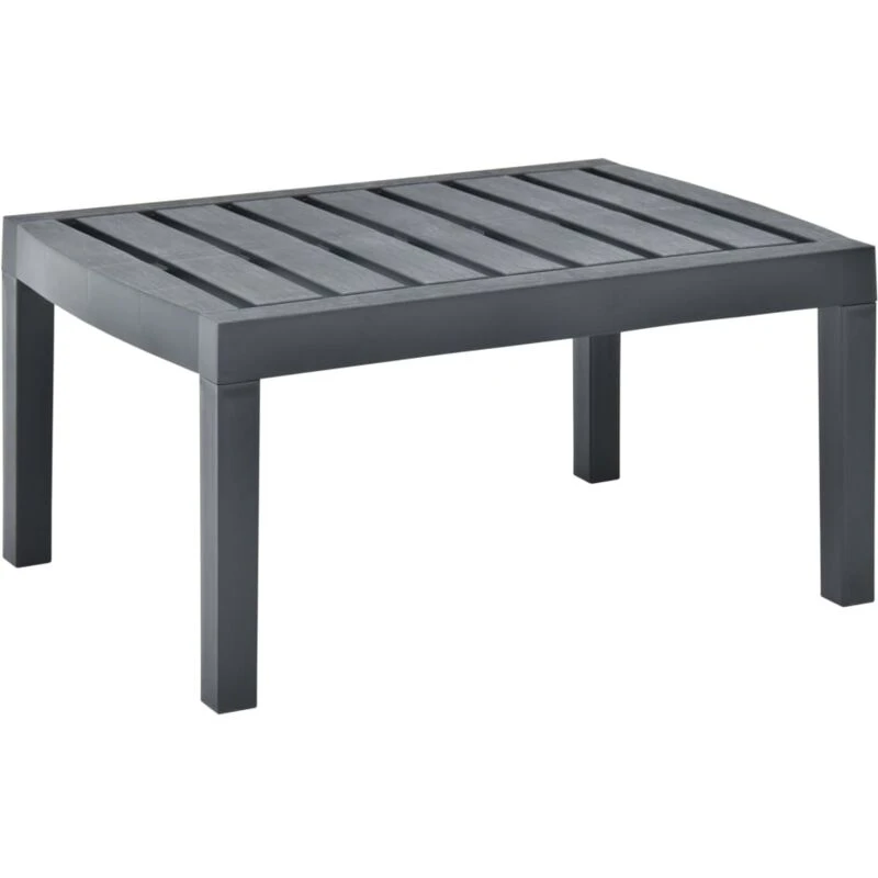 Image of VIDAXL Garden Table Anthracite 78x55x38cm Plastic vidaXL 8719883859989