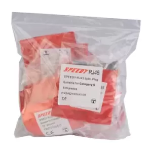 Image of TUK Ltd SPEEDY RJ45 PXSPD6sb#100 Cat 6 STP plug bag of 100