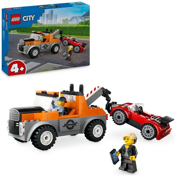 Image of LEGO LEGO City Tow Truck and Sports Car Repair Toy Set 60435