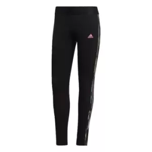 Image of adidas LOUNGEWEAR Essentials 3-Stripes Leggings Womens - Black / Bliss Pink