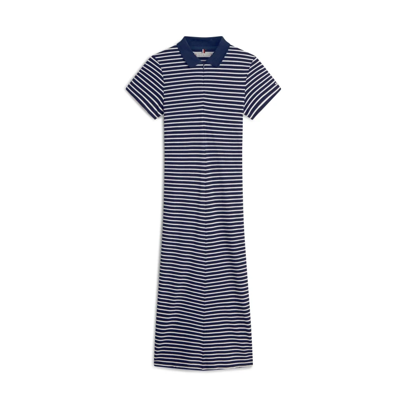Image of Tommy Hilfiger Tommy Lyoc Pique Drs Ld62 D Navy/Ecr female 8 (XS)