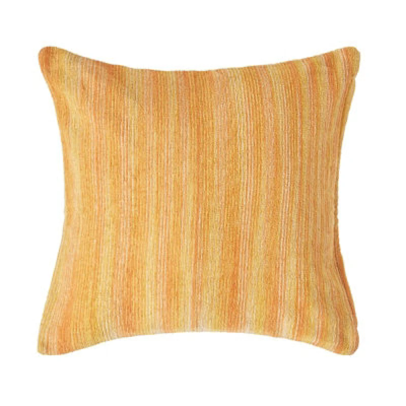 Image of Homescapes Cotton Chenille Tie Dye Orange Cushion Cover, 60 X 60 Cm