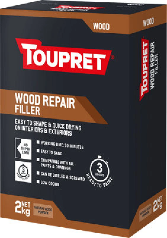 Image of Toupret TTREPBO02GB Wood Repair Filler 2kg TTREPBO02GB