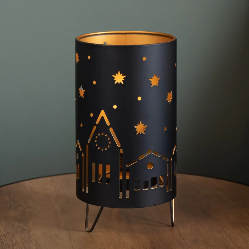 Image of 24cm Battery Operated Light up Christmas Night Sky Lantern with LEDs