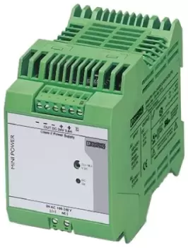 Image of Phoenix Contact MINI-PS-100-240AC/24DC/C2LPS Switch Mode DIN Rail Power Supply 85 264V ac Input, 24V dc