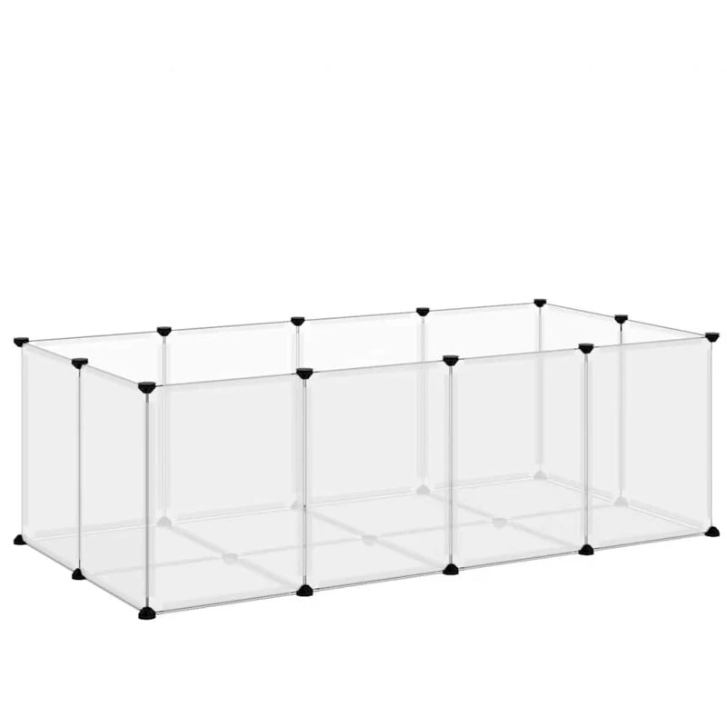 Image of VIDAXL Small Animal Cage Transparent 144x74x46.5cm pp and Steel Vidaxl 8720286849750
