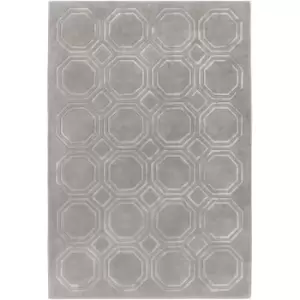 Image of Asiatic - Nexus Octagon Silver 120cm x 170cm Rectangle - Grey