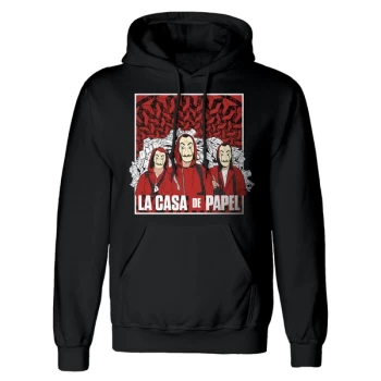 Image of La Casa De Papel - Group Shot Unisex Medium Pullover Hoodie - Black