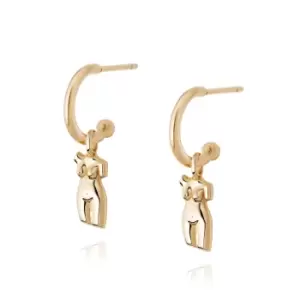 Image of Daisy London Jewellery 18ct Gold Plate Vita Drop Earrings 18ct Gold Plate