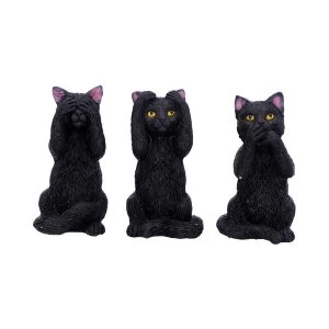 Image of Three Wise Felines Cat Figures