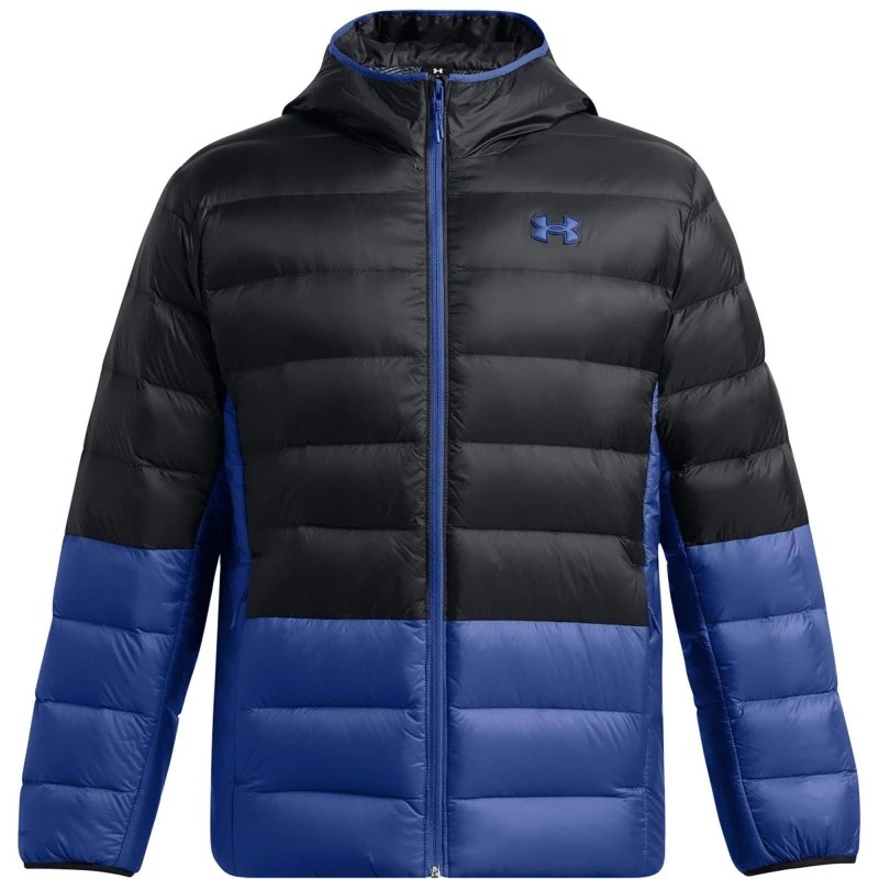 Image of Under Armour Mens Legend Down Hooded Heavyweight Puffer Jacket Black male S