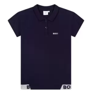 Image of Boss Logo Polo Shirt - Blue