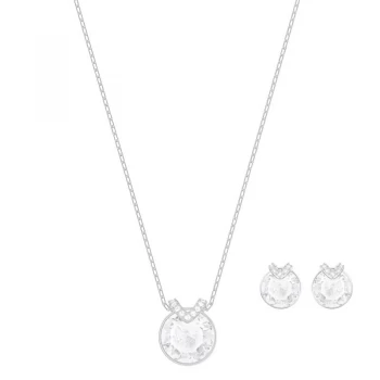 Image of Ladies Swarovski Silver Plated Bella Earring & Necklace Set