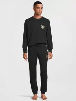 Image of Emporio Armani Bodywear Emporio Armani Bodywear Gold Label Lounge Set - Black Size M Men