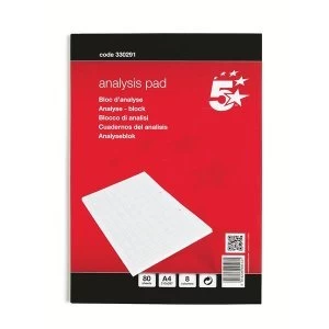 Image of 5 Star Office A4 70gm2 Analysis Pad Ruled 8 Cash Column 80 Leaf