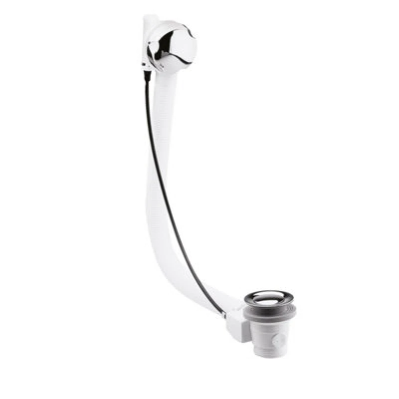 Image of Balterley Bath Pop Up Waste with Round Overflow for Baths up to 10mm Thick Silver unisex