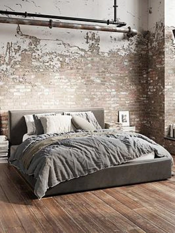 Image of LPD Furniture Soho Dapple Grey Double Bed, Grey SOHDAG4.6*